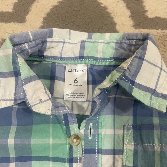 Lot of Infant Boys Plaid Button Up Shirts Size 6 months - Picture 6 of 9